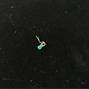 Sterling silver blue crystal or gemstone pendant for necklace